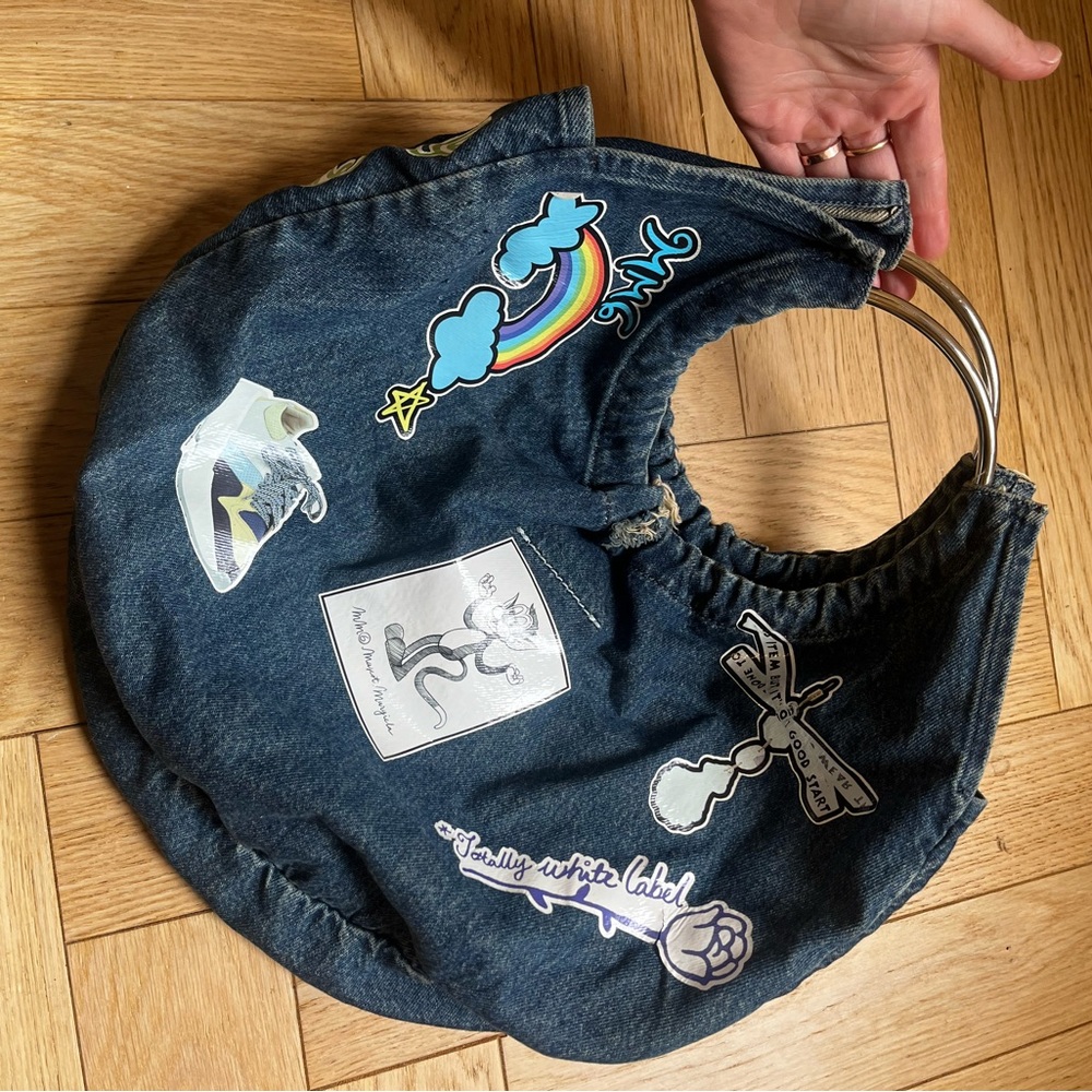 Maison Martin Margiela Denim Bag with Colorful Patches